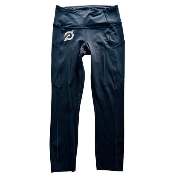 Lululemon X Peloton Fast & Free Crop High Rise Size 6 Black Nulux Gym Ride Walk - Picture 1 of 6